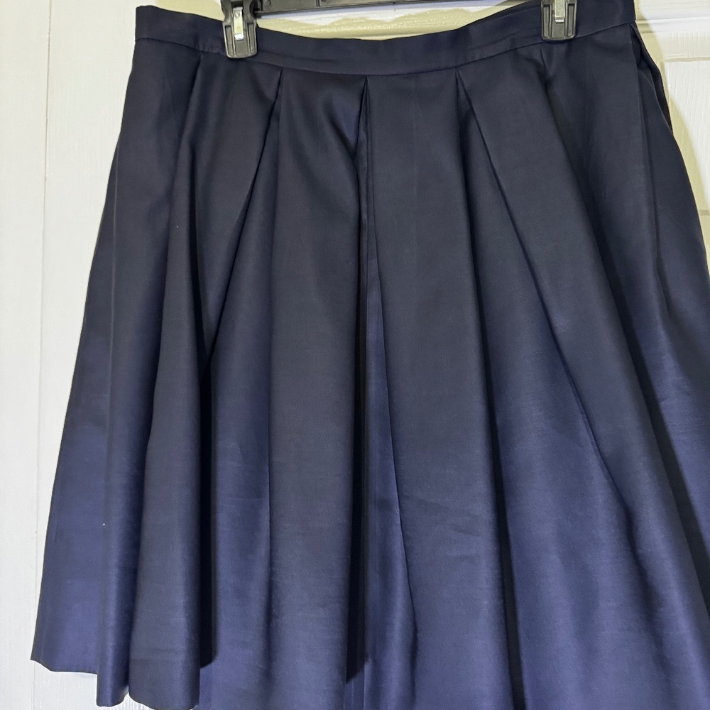 Burberry London Pleated Blue Women's Skirt Size US 14